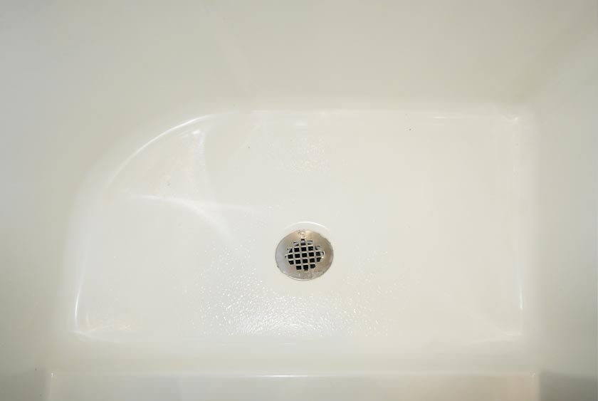 SHOWER FLOOR HAS BUILT IN TEXTURE FOR SAFETY