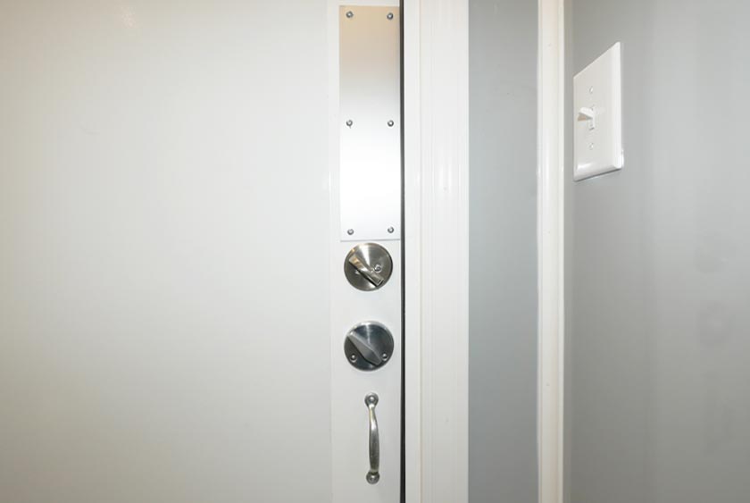 LOCKS ON DOORS FOR EXTRA PRIVACY