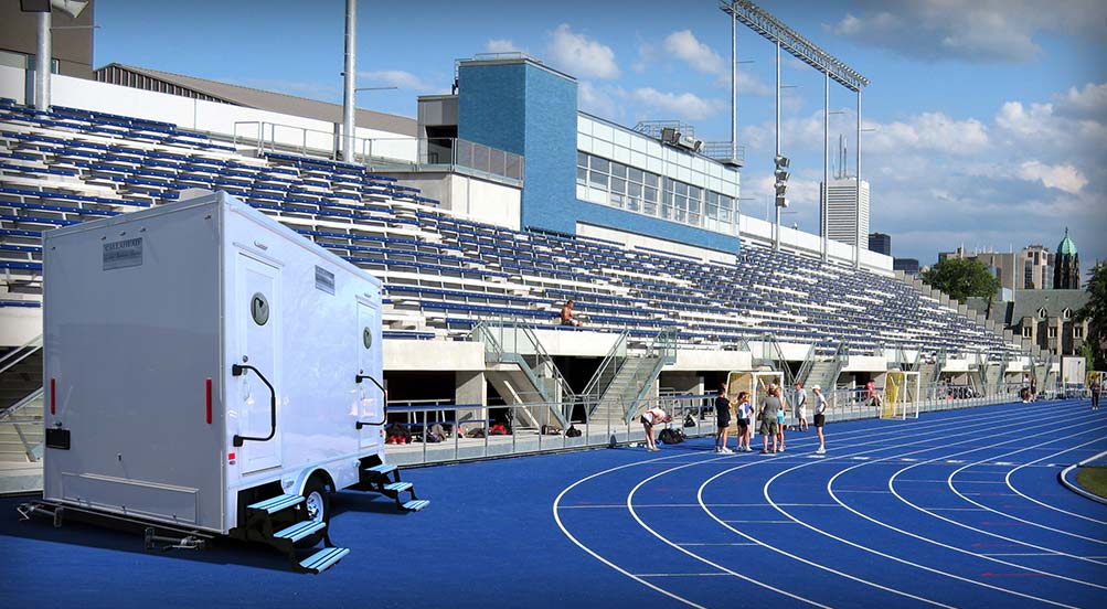 Fresh Pour Shower Trailer Near Sporting Event