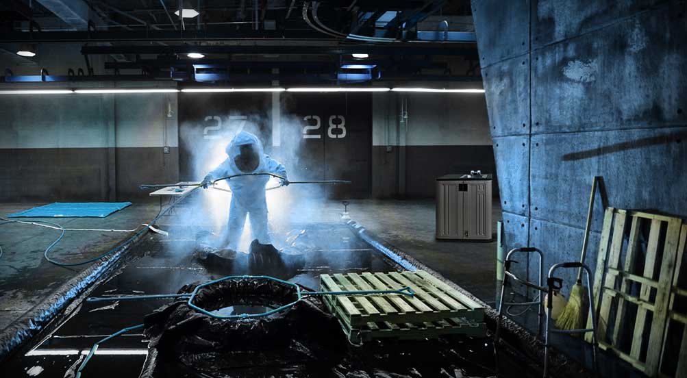 The Spring Water Sink System Near Under Tunnel