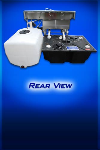 Rear View of Stainless Sink Setup