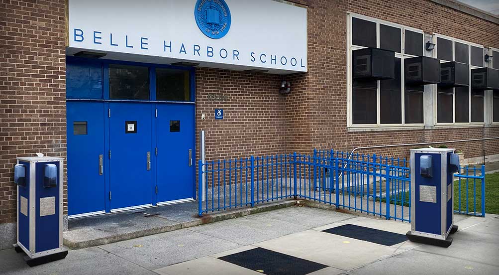 The Grand Stand Hand Sanitizing Near Schools