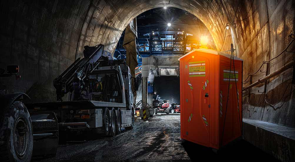 The Safety Light Good In Underground Tunnel