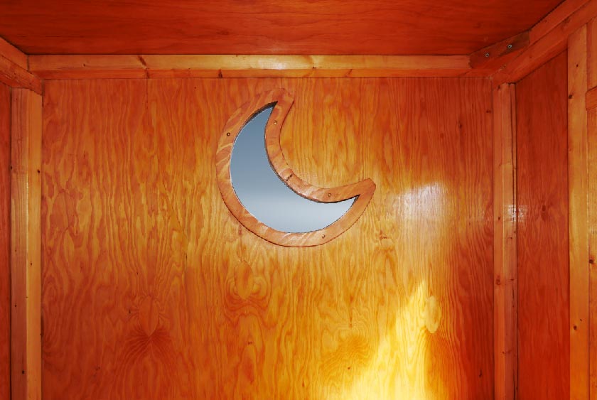 CRESCENT SHAPED MOON VENT ON BOTH SIDE WALLS
