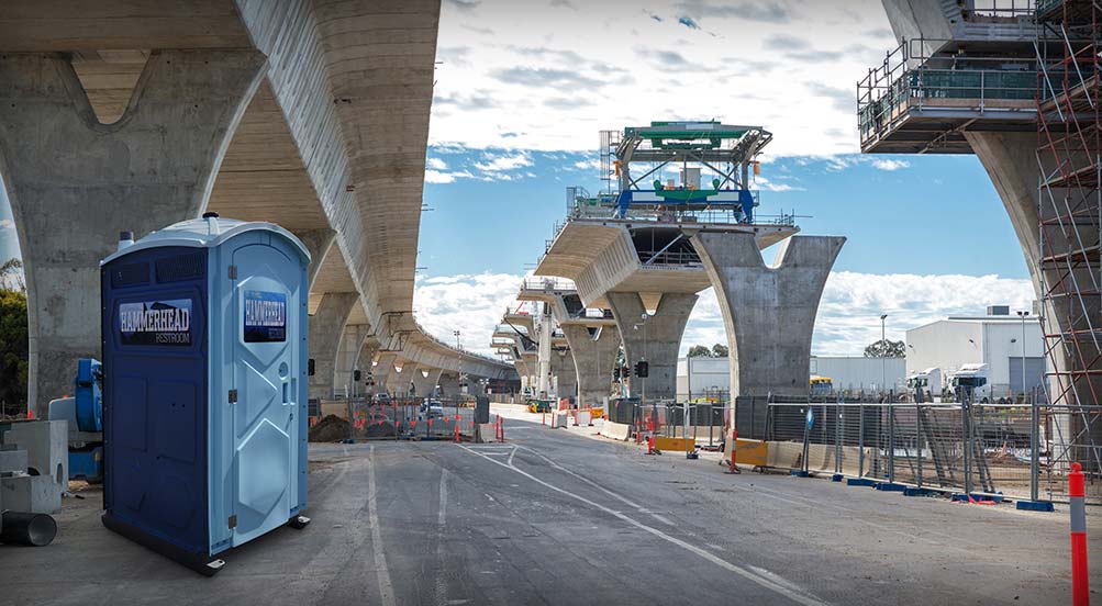 The Hammerhead Portable Toilet Near Jobsite