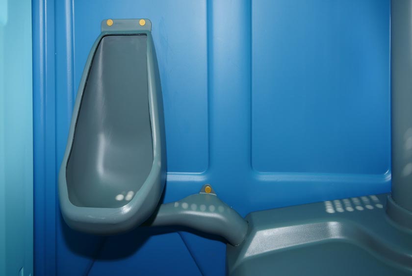 LARGE SEPARATE URINAL HELPS KEEP TOILET AREA CLEAN