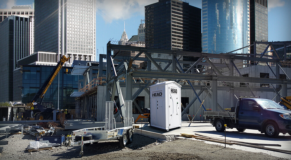 The Head Portable Toilet Near The City