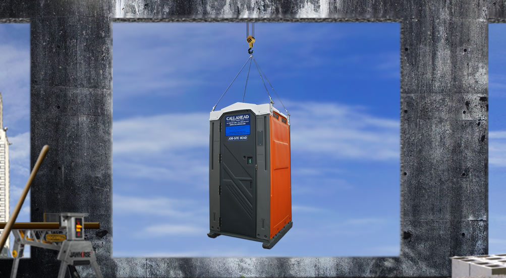 The Cable Head Portable Toilet Near Construction Site