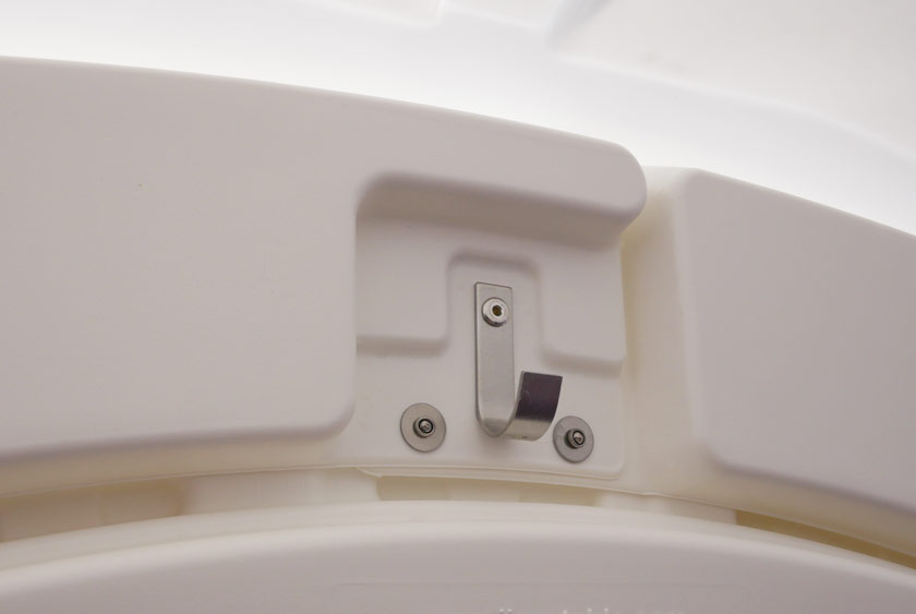 CONVENIENT COAT HANGER LOCATED ABOVE THE DOORWAY