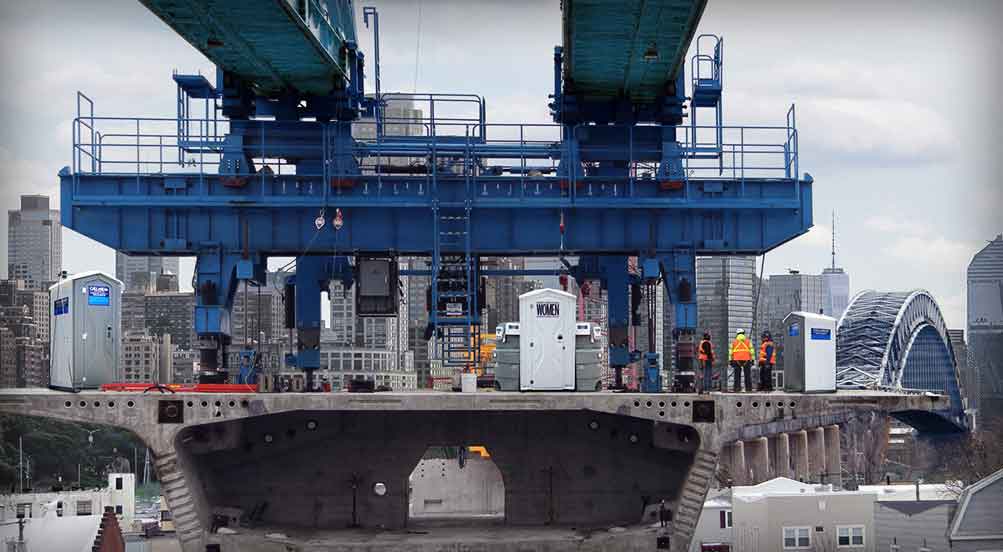 Portable Toilets for bridge and tunnel