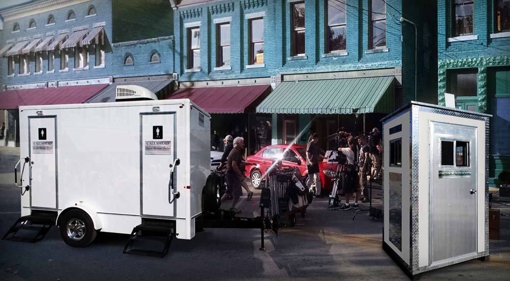 GRANITE RESTROOM TRAILER Near Filming Set