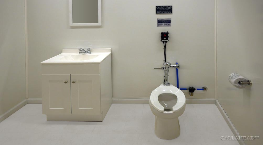 The DotComm Toilet System Inside a Restroom