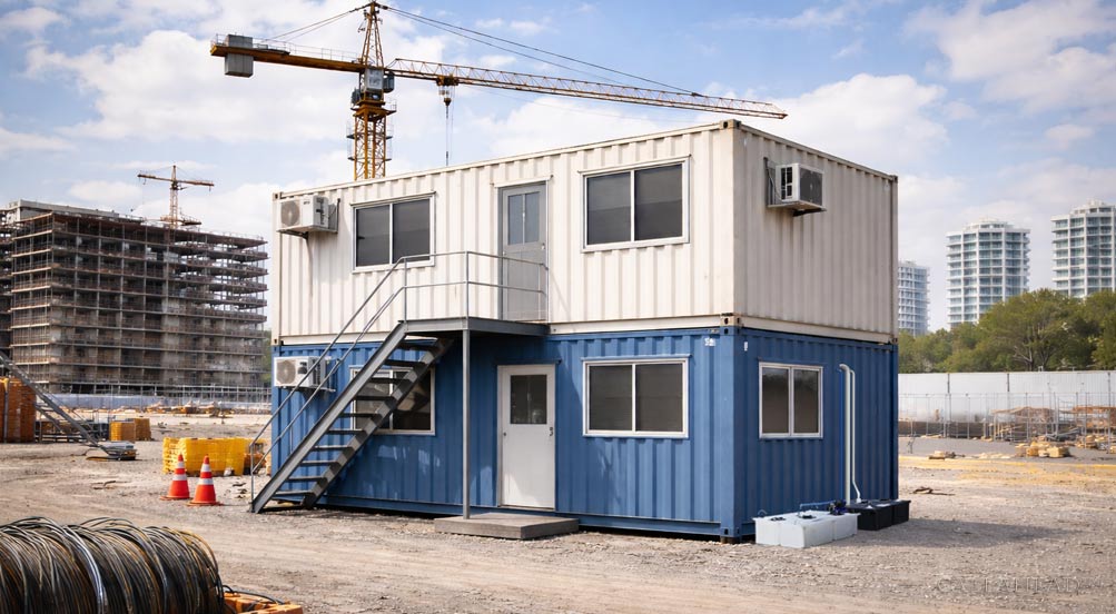 The DotComm Toilet System at a Construction Site