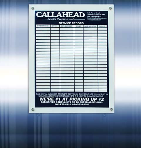 Service Record Plate