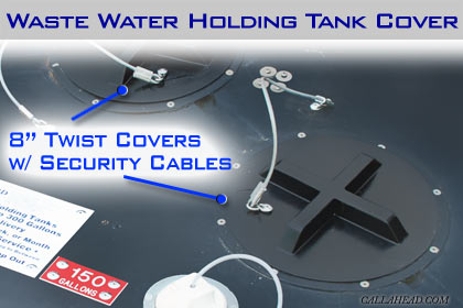 Waste Water Holding Tank Cover for Office Trailer Toilet System Waste Water Holding Tank Covers
