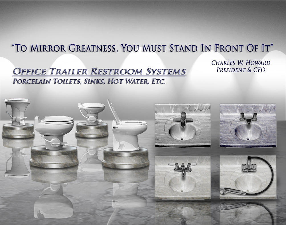Office Trailer Restroom Systems Porcelain Toilets Sinks