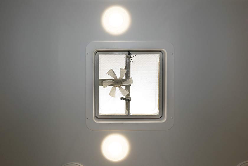 CEILING VENTS WITH ELECTRIC FANS FOR ADDITIONAL VENTILATION