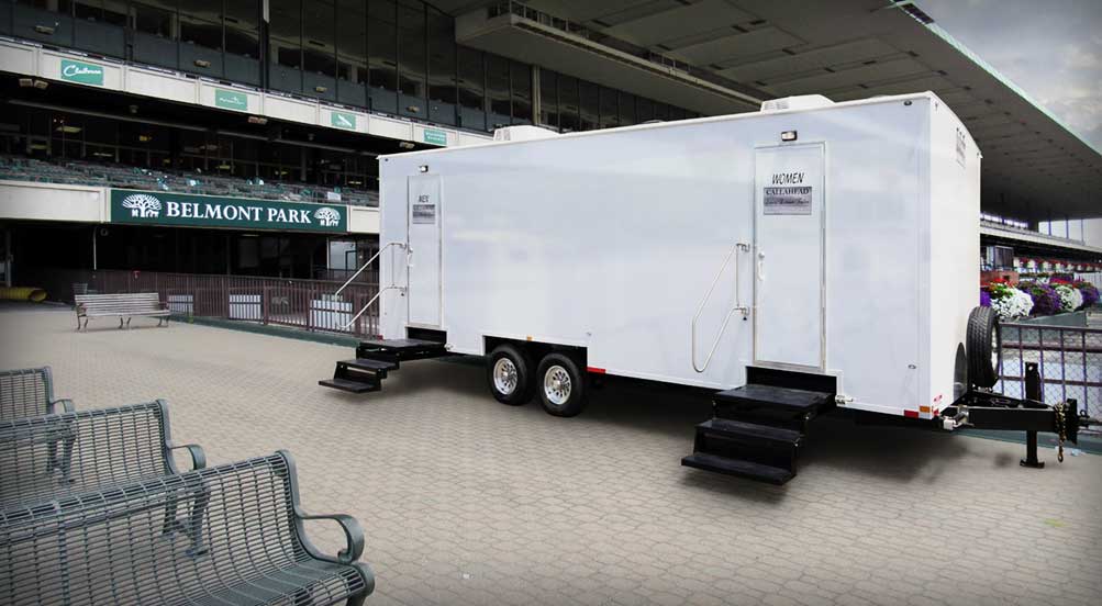 Wedding Restroom Trailers | Restroom Trailers NY | The Belmont Luxury Restroom Trailer