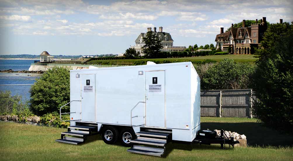 The CASTLE HILL VIP Bathroom Trailer in NY