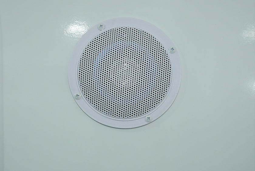 MUSIC SYSTEM WITH CEILING MOUNTED SPEAKERS