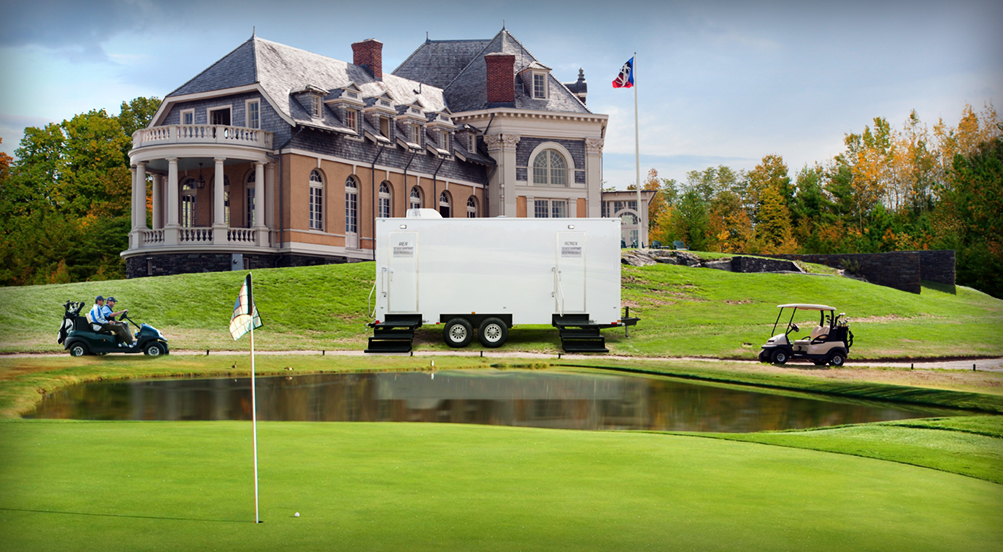 Restroom Trailers | The Country Club Luxury Restroom Trailer By The Park | New York