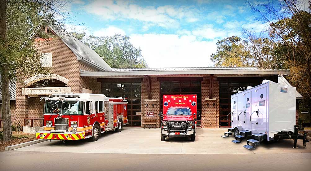 The Dockside Restroom Trailer Near The Fire Department