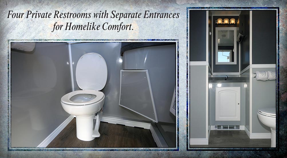 The Dockside Restroom Trailer Has Four Private Restrooms With Separate Entrances For Homelike Comfort