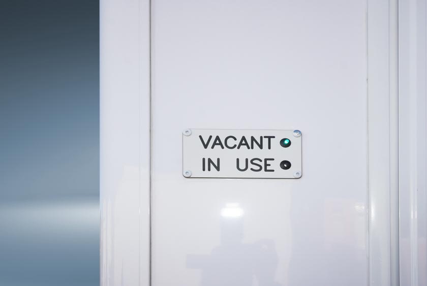 VACANT / IN USE SIGN ON DOOR