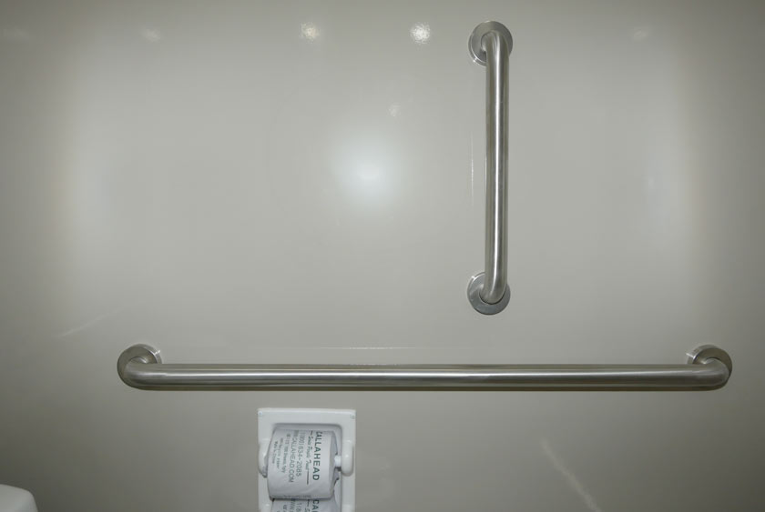 MULTIPLE GRAB BARS FOR SAFETY