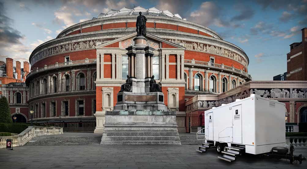 Hyde Park Restroom Trailer Near Monument
