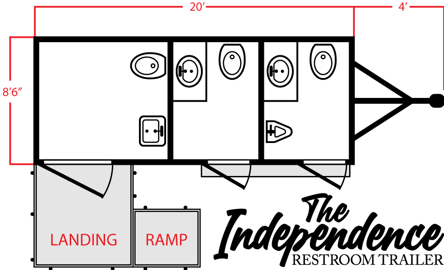 Independence Handicap Restroom Trailer Floor plan