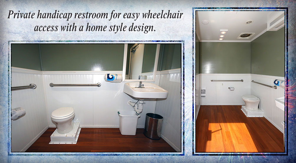 Indepedence Handicap Restroom Trailer Has Easy Wheelchair Access