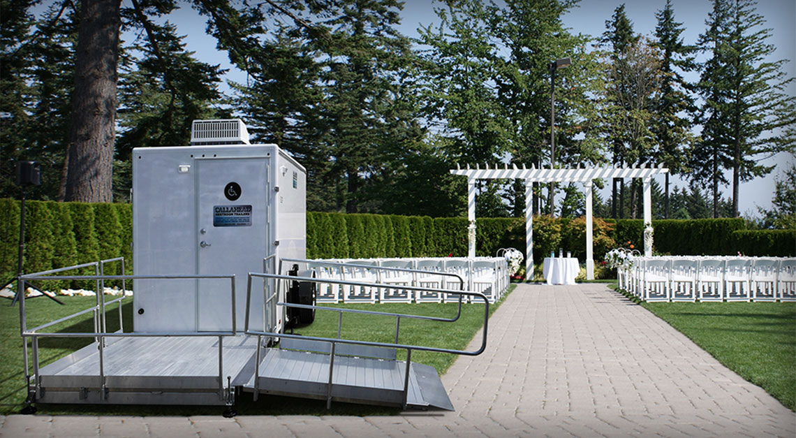 MODERN HANDICAP Restroom Trailer At A Special Event