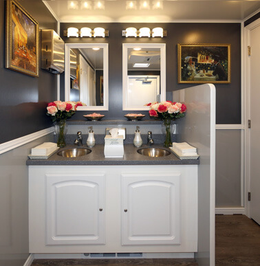 The PARKSIDE Restroom Trailer interior view