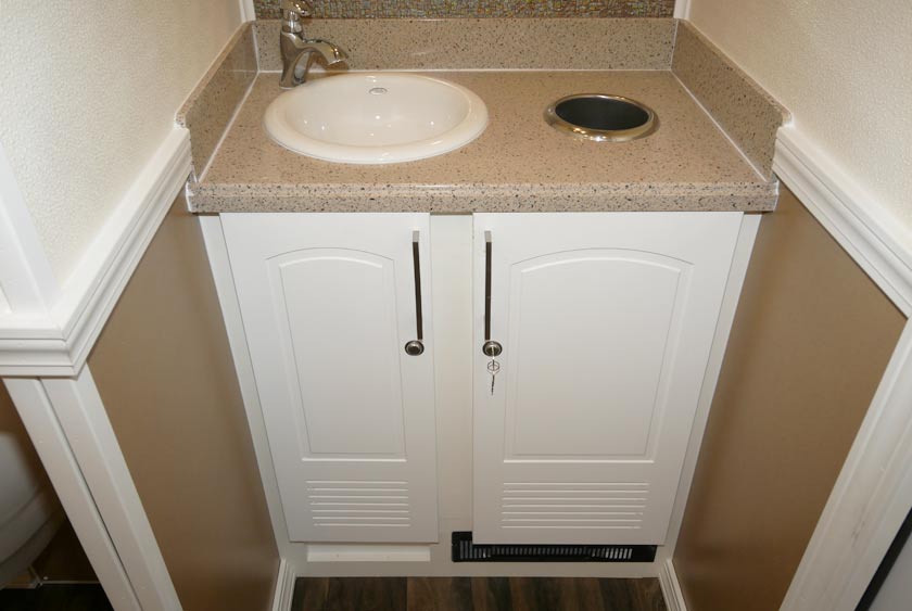 SINK VANITY WITH TRASH RECEPTACLE