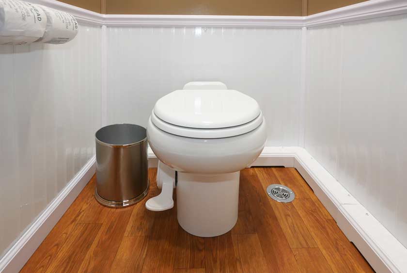 FULL SIZED PORCELAIN TOILETS WITH FOOT PEDAL FLUSH