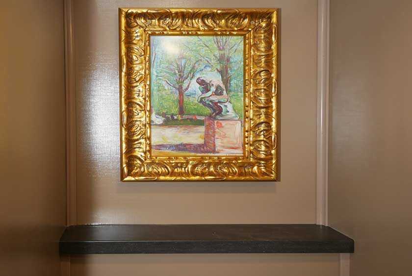 CONVENIENCE SHELF OVER MEN'S URINAL