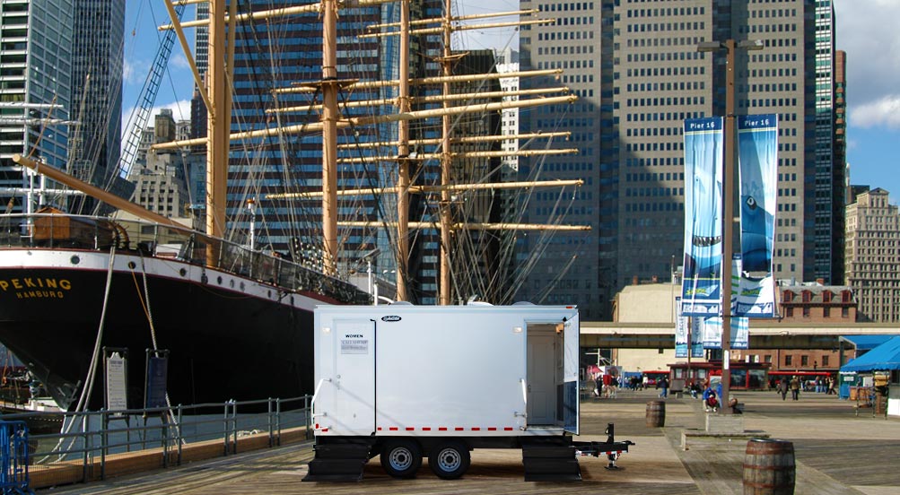The Atlantic Luxury Restroom Trailer By The Docks
