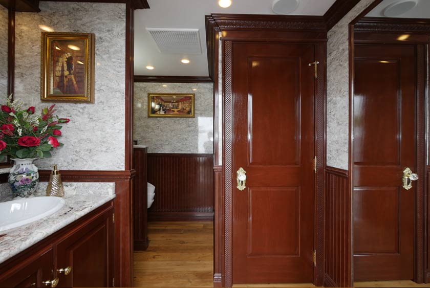 MEN'S SIDE OF THE CAMBRIDGE RESTROOM TRAILER