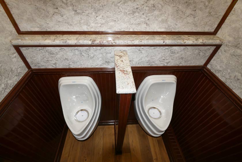 TWO WATERLESS, ODORLESS PORCELAIN URINALS FOR MEN