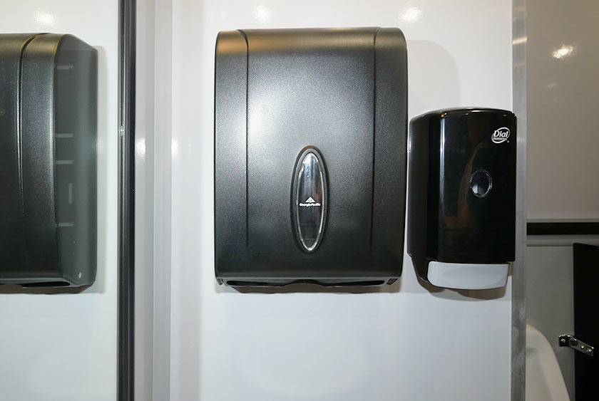 ANTIBACTERIAL SOAP AND PAPER TOWELS PROVIDED