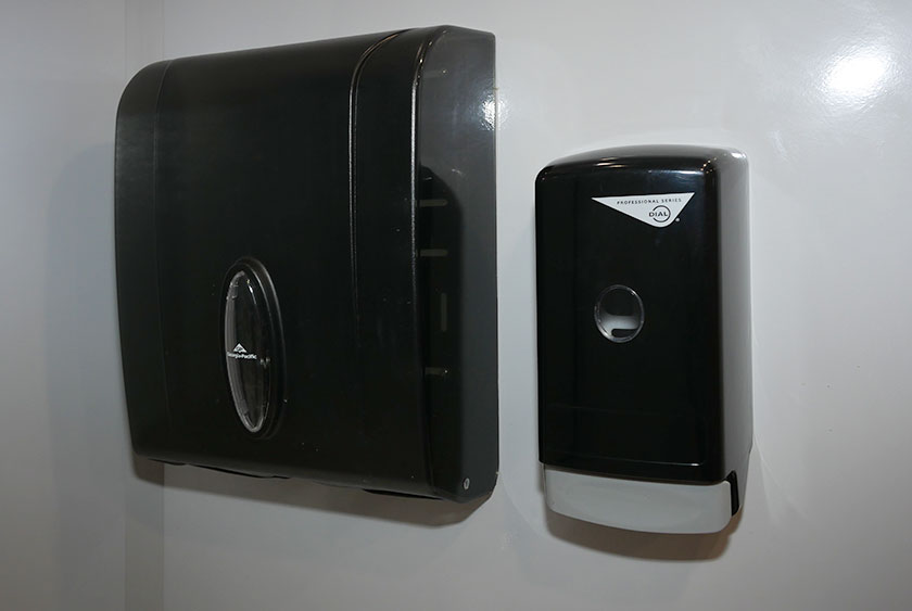 ANTIBACTERIAL SOAP AND PAPER TOWELS PROVIDED