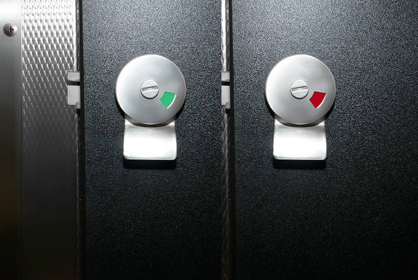 DOOR LOCKS INCLUDE OCCUPANCY INDICATORS