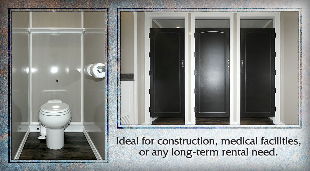 The Field Restroom Trailer Ideal For Construction, Medical Facilities, Or Any Long-Term Rental Needs