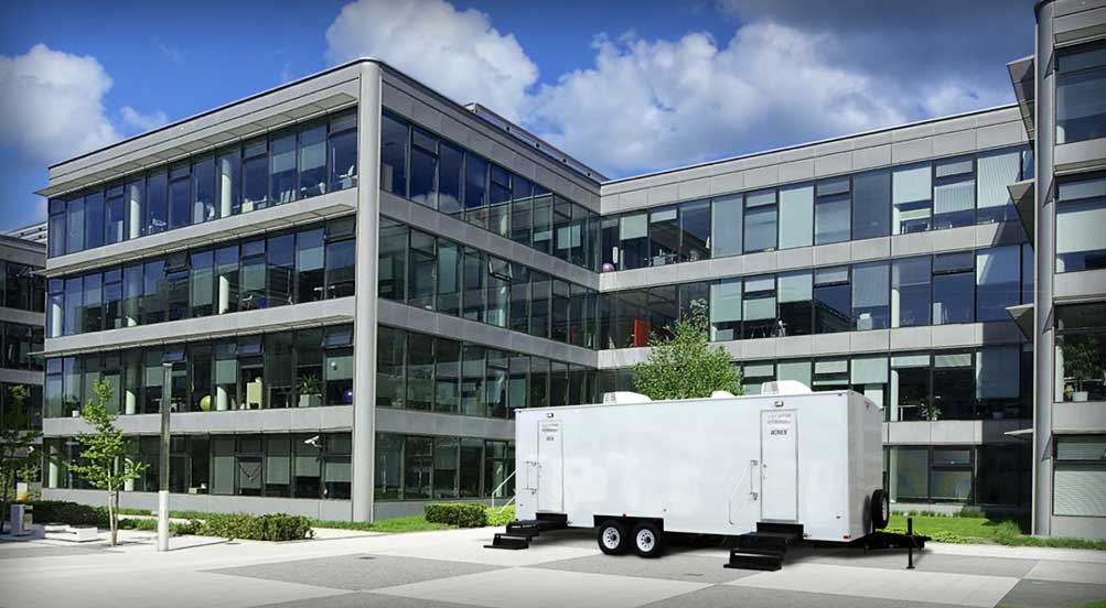 Portable Restroom Trailer for Construction Job Sites