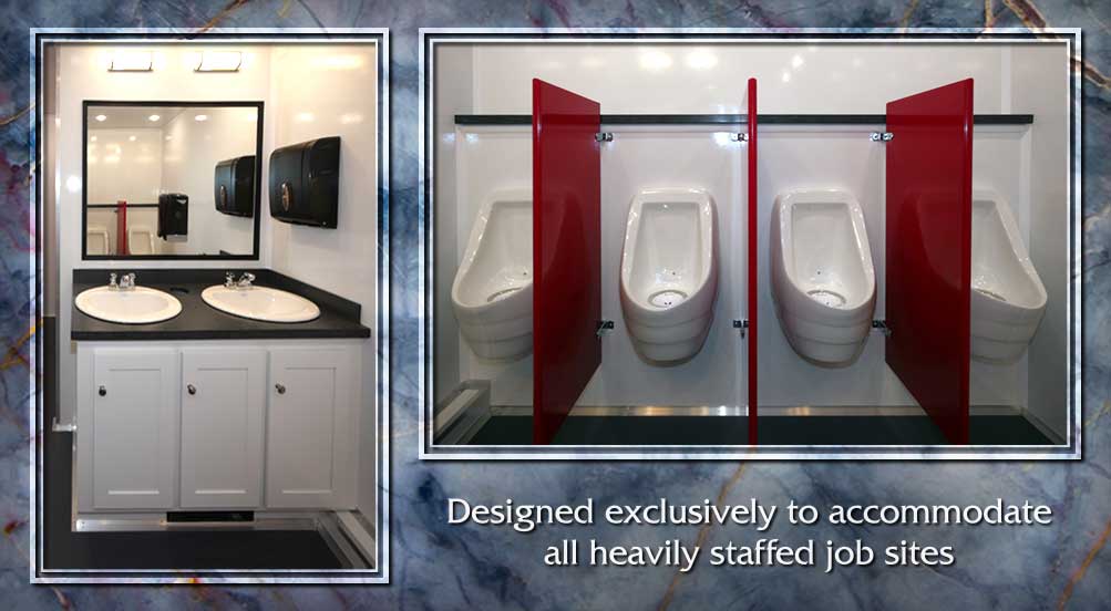 Construction Portable Restroom Trailer in NYC