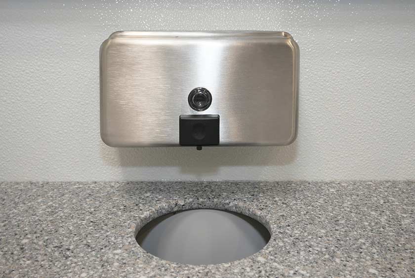 STURDY STAINLESS STEEL SOAP DISPENSERS
