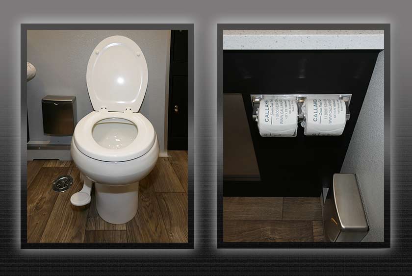 FULL-SIZED PORCELAIN TOILETS WITH PEDAL FLUSH OPERATION