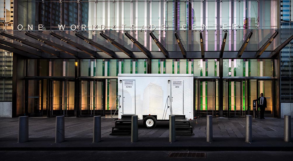 Toilet Trailer | The Neptune Luxury Restroom Trailer By World Trade Center