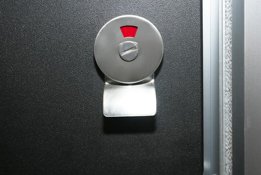 LOCKING DOORS HAVE OCCUPANCY INDICATORS